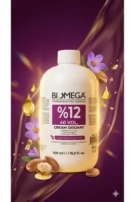 Biomega Profesyonel %12 40 Vol. Krem Oksidan - Saç Açıcı ve Boya Aktivasyonu (Argan Yağlı 500ml)