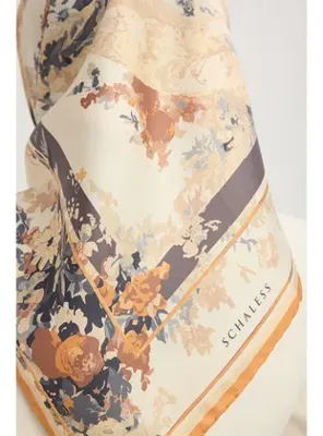 Schaless Rapsodi - Ekru - %100 İpek Twill Eşarp - Schaless