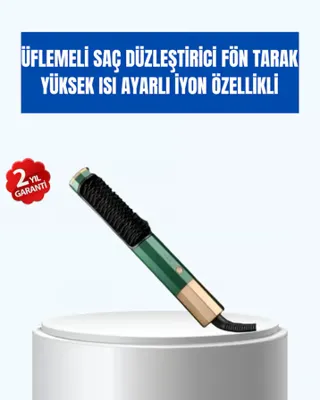 Diğer Ayarlanabilir Isı Kontrollü Saç Şekillendirme Seti Tüm Saç Tipleri İçin Uygun Yeşil 75278623