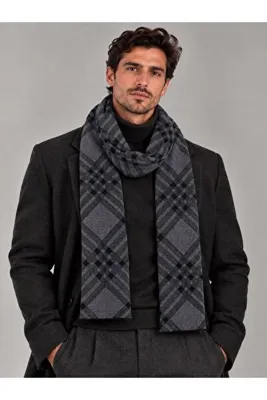 Sebir Moda Kareli Triko Atkı