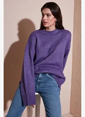Lela Regular Fit Bisiklet Yaka Basic Triko Kazak Kadın KAZAK 4616213
