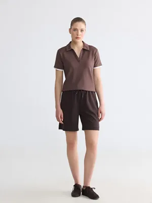 LCW Comfort Beli Lastikli Soft Touch Kadın Şort