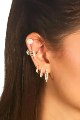Joy Of Jade Anika Küpe 1 Mikron 18 Ayar Altın Kaplama 925 Ayar Gümüş Üzerine Zirkonyum