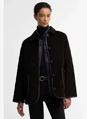 Barbour Marlow Kapitone Ceket BR71 Dk Brown Shadow Classic