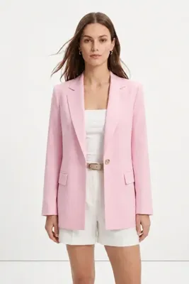 Rays Pembe Cep Detay Ceket 6023-3