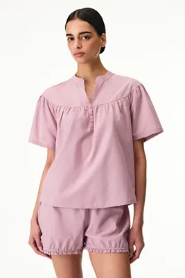 Penti Pembe Petal Kısa Kollu Şort Pijama Takımı