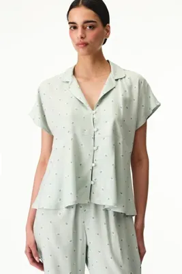 Penti Açık Yeşil Serenity Düğmeli Gömlek Pantolon Pijama Takımı