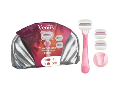 Diğer 4 Adet Gillette Venus Pro Comfortglide Sugarberry Kokulu Kadın Tıraş Bıçağı 3 Başlık + Çanta