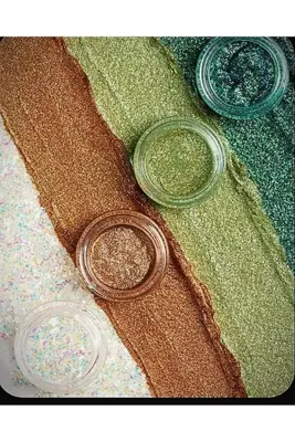 hbtasarim Glitter Simli Kremsi Far Parlak Glitter 4lu Set