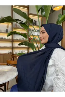 QASSA SHAL G DESEN ŞAL LACİVERT