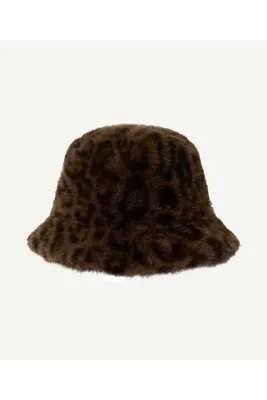 Yargıcı Leopar Desenli Kloşe Şapka