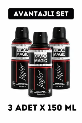 Jagler Black Magic 150 ml Erkek Deodorant MAGİCDEO3 3 Adet