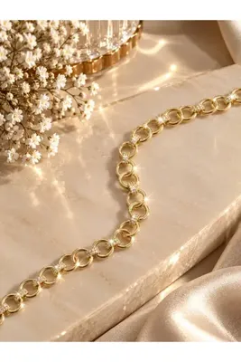 Genel Markalar Gold Halka Model Çelik Bileklik