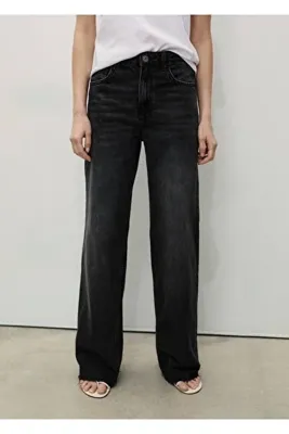 MANGO Woman Danila wideleg yüksek belli jean pantolon