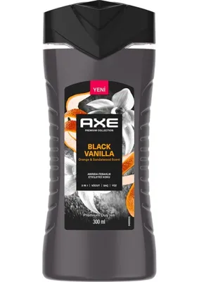 Rafta Axe Premium Collection Duş Jeli Black Vanilla 3 In 1 Vücut Saç Yüz 300 ml