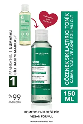 Yves Rocher Sebo Active Clear Arındırıcı Gözenek sıkılaştırıcı Tonik 150 ml
