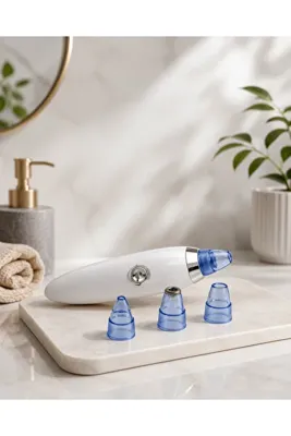 Azrlya Yeni Nesil Vakumlu Pilli Siyah Nokta ve Yüz Temizleme Cihazı 4 Başlıklı