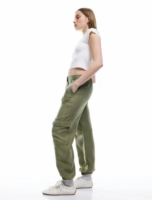 Koton Kargo Cepli Düğmeli Lastikli Paça Jogger Pantolon