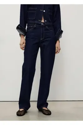 MANGO Woman Matilda rinse wash düz kesim jean
