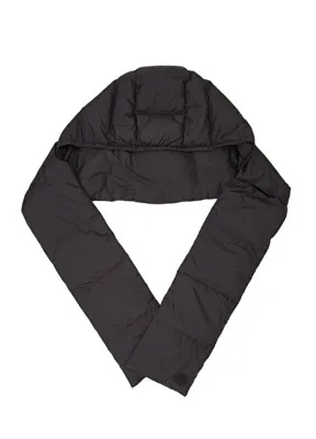 Moncler Siyah Kapüşon Detaylı Kadın Atkı