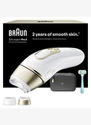 Braun Ipl Silk·expert Pro 5, Evde Lazerle Tüy Alma, Çanta, Gillette Venus, 2 Başlık, PL5251