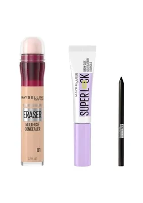 CEYLAN ADAM Instant Anti Age Eraser Kapatıcı - 01 Light & Super Lock Brow Glue Kaş Sabitleyici Maskara & Tattoo Mini Jel Göz Kalemi Hediyeli