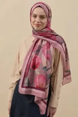 Modakaşmir Gelincik Desen Bambu Şal