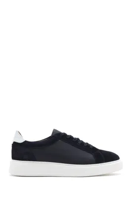 Derimod Erkek Lacivert Bağcıklı Deri Sneaker