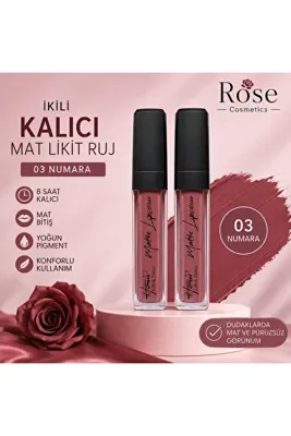 Homm Lİfe & Colour Rose Cosmetıcs Kalıcı Mat Likit Ruj 2 li
