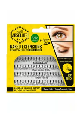 Nano Absolute Naked Extensions El Yapımı Takma Kirpik 12 mm Medium G-1464