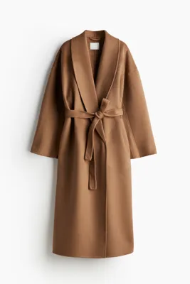 H&M El Yapımı Yün Karışımlı Kaban
