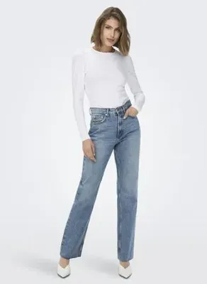 ONLY ONLRILEY LIFE EX HW STR DNM Açık Mavi Kadın Denim Pantolon DOT353