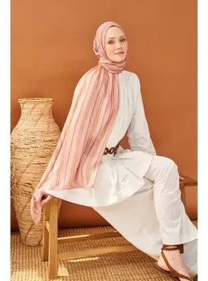 Silk Home Riva Şal Tencel Line Tozpembe