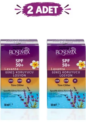 Rosemix Zngzrmll Rosemix - Gül Yağlı Güneş Koruyucu Losyon +50 Spf + - 2 Adetlik Set