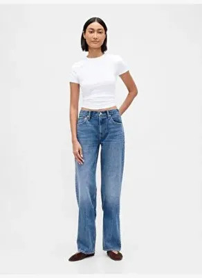GAP Mid Rise Rigid Relaxed Straight Jean Pantolon