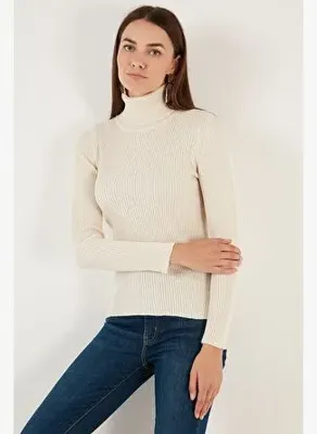 Lela Fitilli Regular Fit Balıkçı Yaka Soft Akrilik 2'li Paket Kazak Kadın KAZAK 4614102S2
