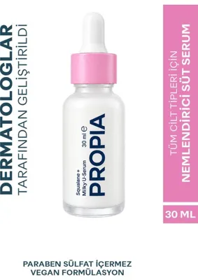 Propia Squalane+ Milky U-Serum | Yoğun Nem Destekleyici Sugarcane-Derived Squalane Süt Serumu | 30ml