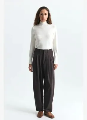 Antioch Çift Pileli Barrel Fit Pantolon