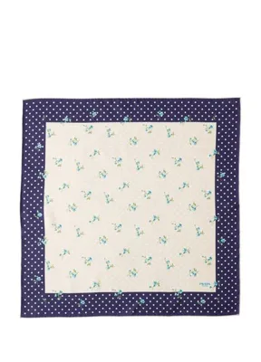 Prada Desenli İpek Twill Kadın Fular 55 x 55 cm