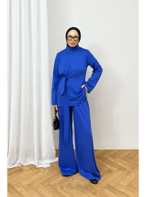 Melike Tatar Bağlamalı Modal Takım 3-4611 MAVİ