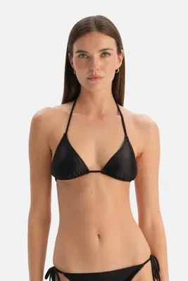 Dagi Siyah Üçgen Küçük Bikini Üst