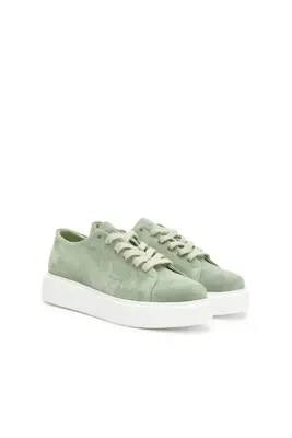 Divarese Yeşil Kadın Süet Sneaker