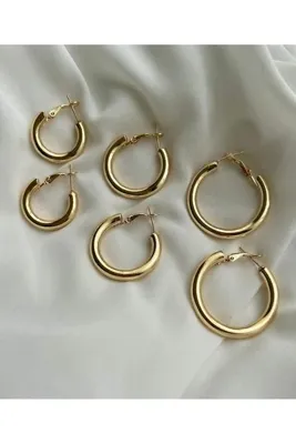 MRK Kadın 6lı Halka Küpe Set