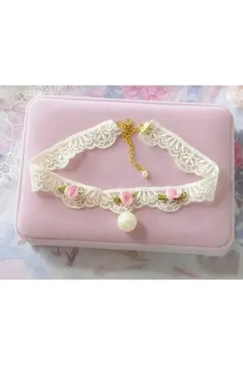 hbtasarim Choker Barbie Pembe Vintage Kolye