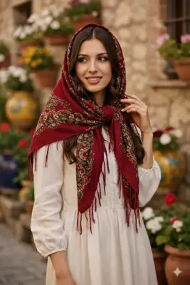 moda nokta Mardin Yöresel Hamavi Püskül Şal mor rengi
