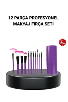 lisinya 12’li Profesyonel Makyaj Fırça Seti – Dökülmeyen Yumuşak Kıllı, Ergonomik Tasarım -