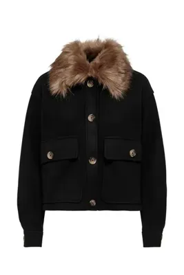 ONLY Onlemma Short Fur Shacket Otw