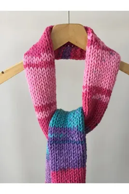 Mora Örgü Mora Knit Atkı El Örgüsü % 49 Yün Jumbo Kalın Ipli Unisex Atkı