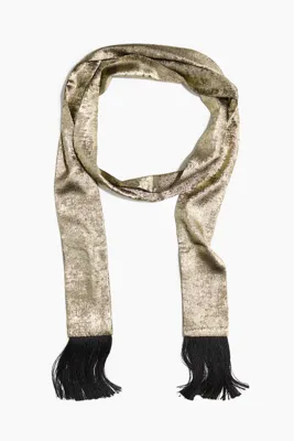 H&M Ezilmiş Kadife Atkı
