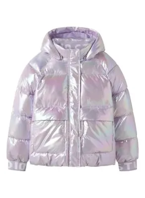 Name it 13231168 NKFMALAN PUFFER JACKET FOI Lila Kız Çocuk Kapüşonlu Regular Fit Şişme Mont